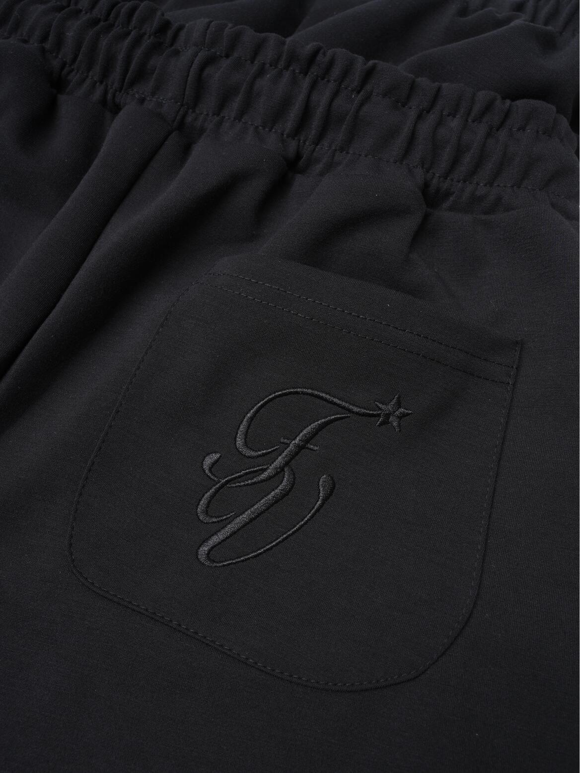 Hiphop Double Waistband Design With Star Embroidery Sweatpants Product Image