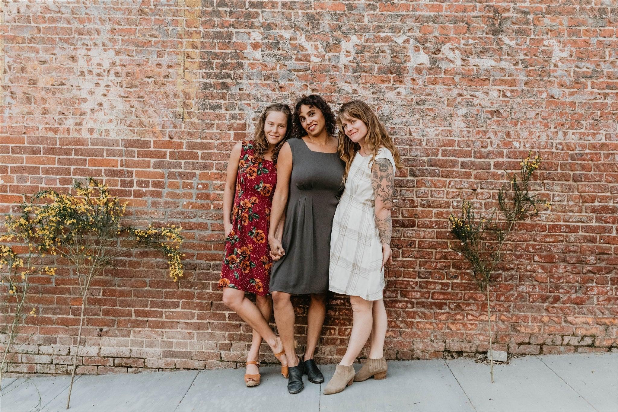 Pleiades Dress in Olive Crepe Product Image