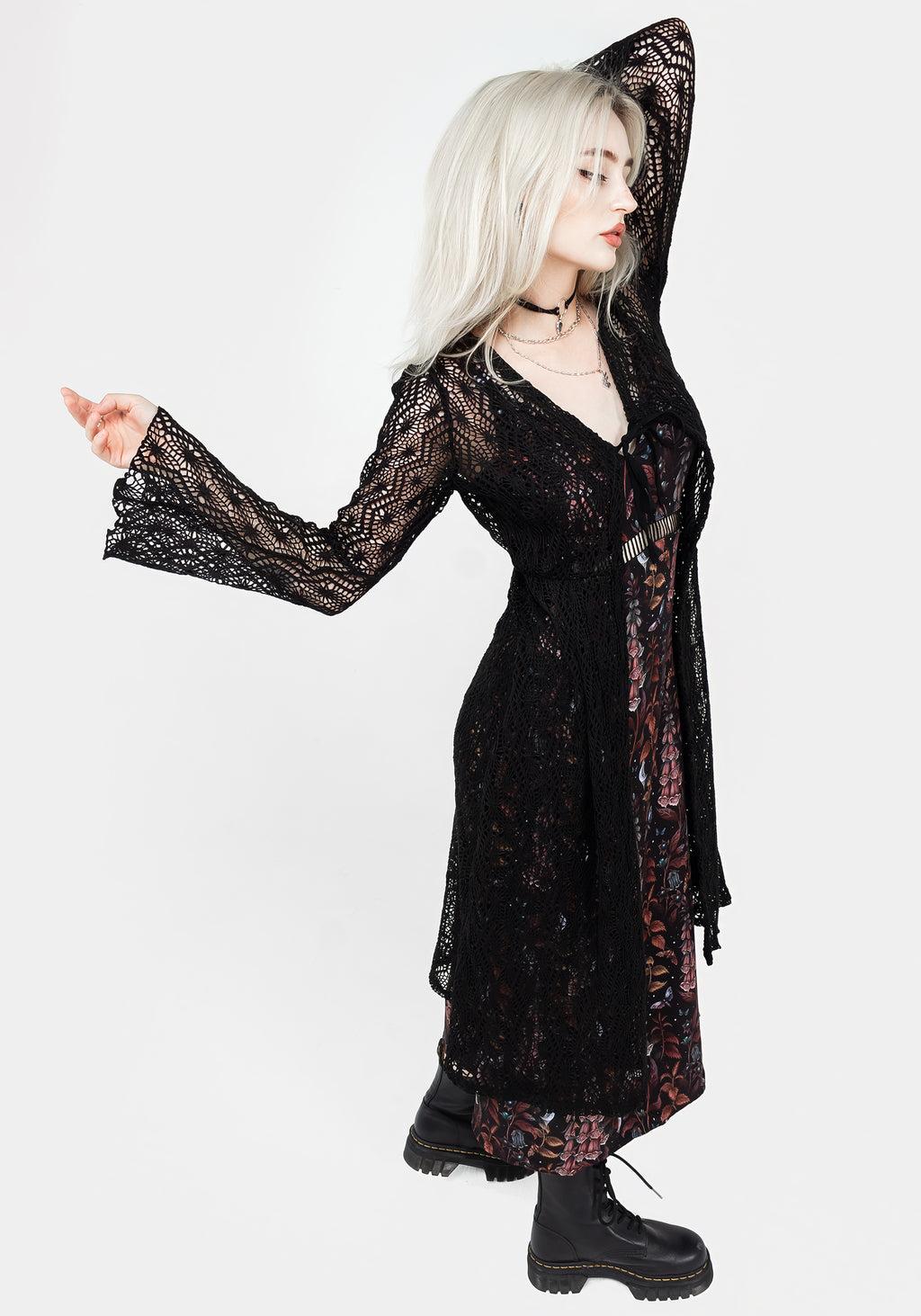 Penelope Long Crochet Cardigan Product Image