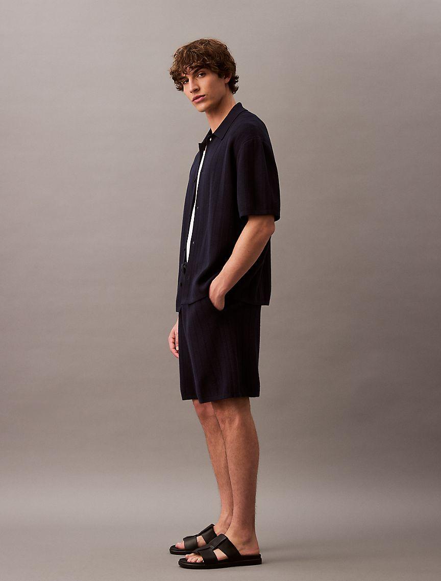 Jacquard Mesh Pull-On Sweater Shorts Product Image