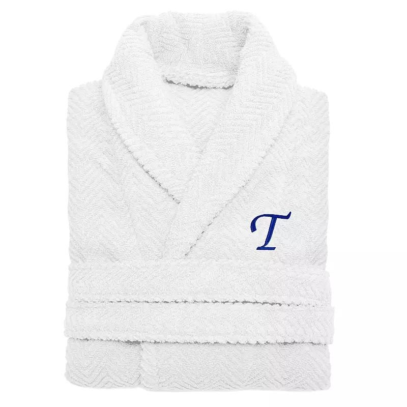 Linum Home Textiles Turkish Cotton Personalized Herringbone Weave Bathrobe, Adult Unisex,  Product Image