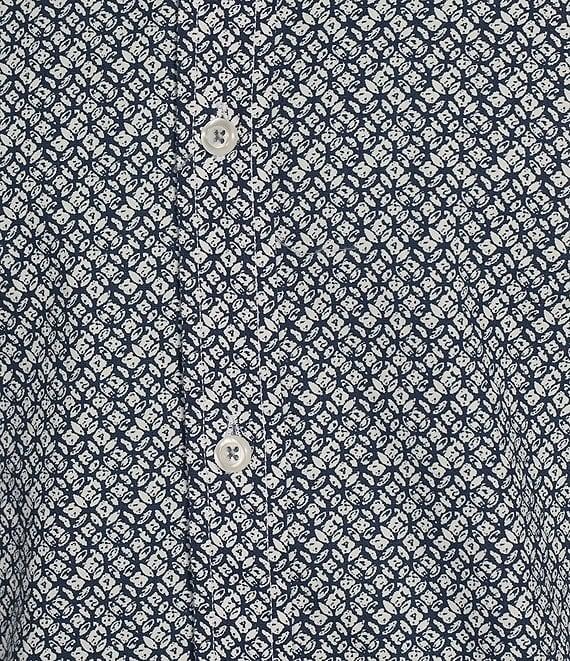 Cremieux Premium Denim Mini Geometric Print Stretch Long Sleeve Woven Shirt Product Image