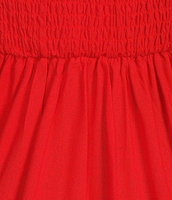 GB Tie Shoulder Linen Blend Midi Dress Product Image