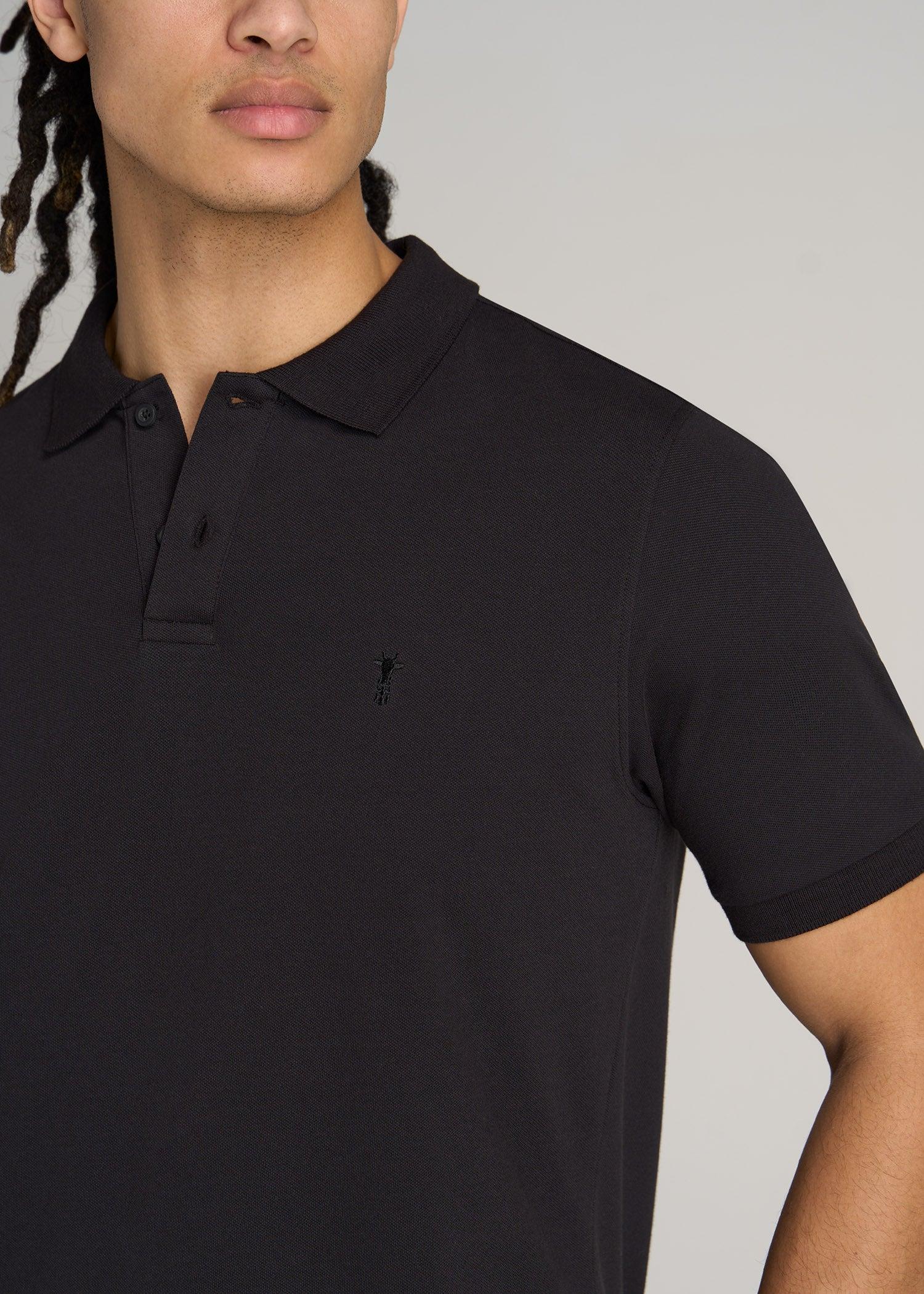 Classic Polo with Embroidered Logo for Tall Men in Spring Olive Male Product Image