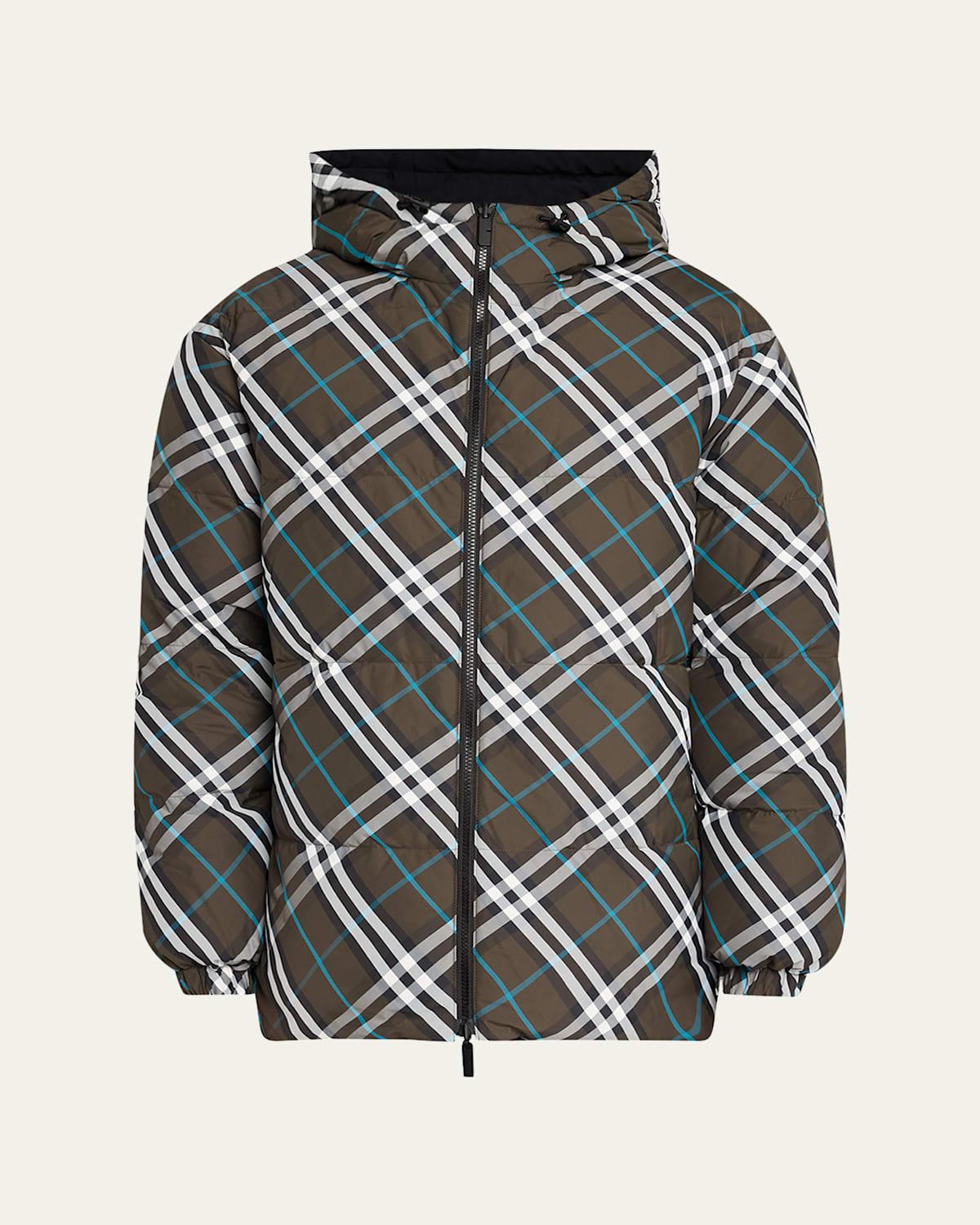 Mens Reversible EKD Check Puffer Jacket Product Image