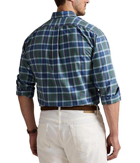 Polo Ralph Lauren Big & Tall Classic Fit Multi Plaid Oxford Long Sleeve Woven Shirt Product Image