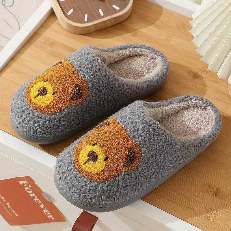 Cute Bear Fluffy Slippers Product Image