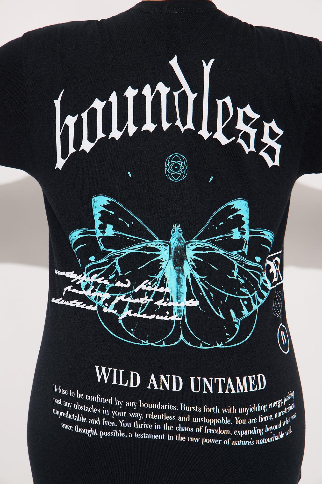 Boundless Butterfly Oversized Tee - Black Female Product Image