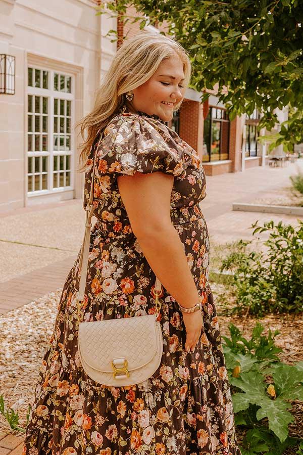 Falling For You Floral Maxi Dress Curves Product Image