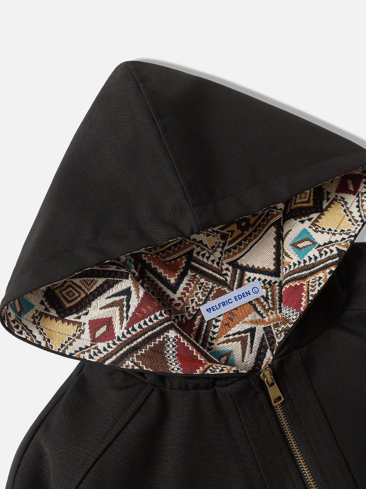 Aelfric Eden Fair Isle Patchwork Zip Up Hoodie Product Image
