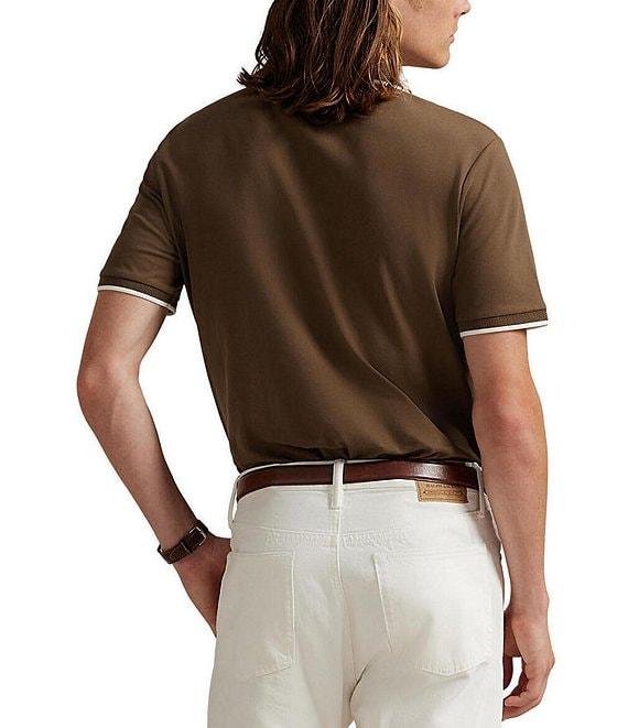 Polo Ralph Lauren Classic Fit Stretch Mesh Zip Short Sleeve Polo Shirt Product Image