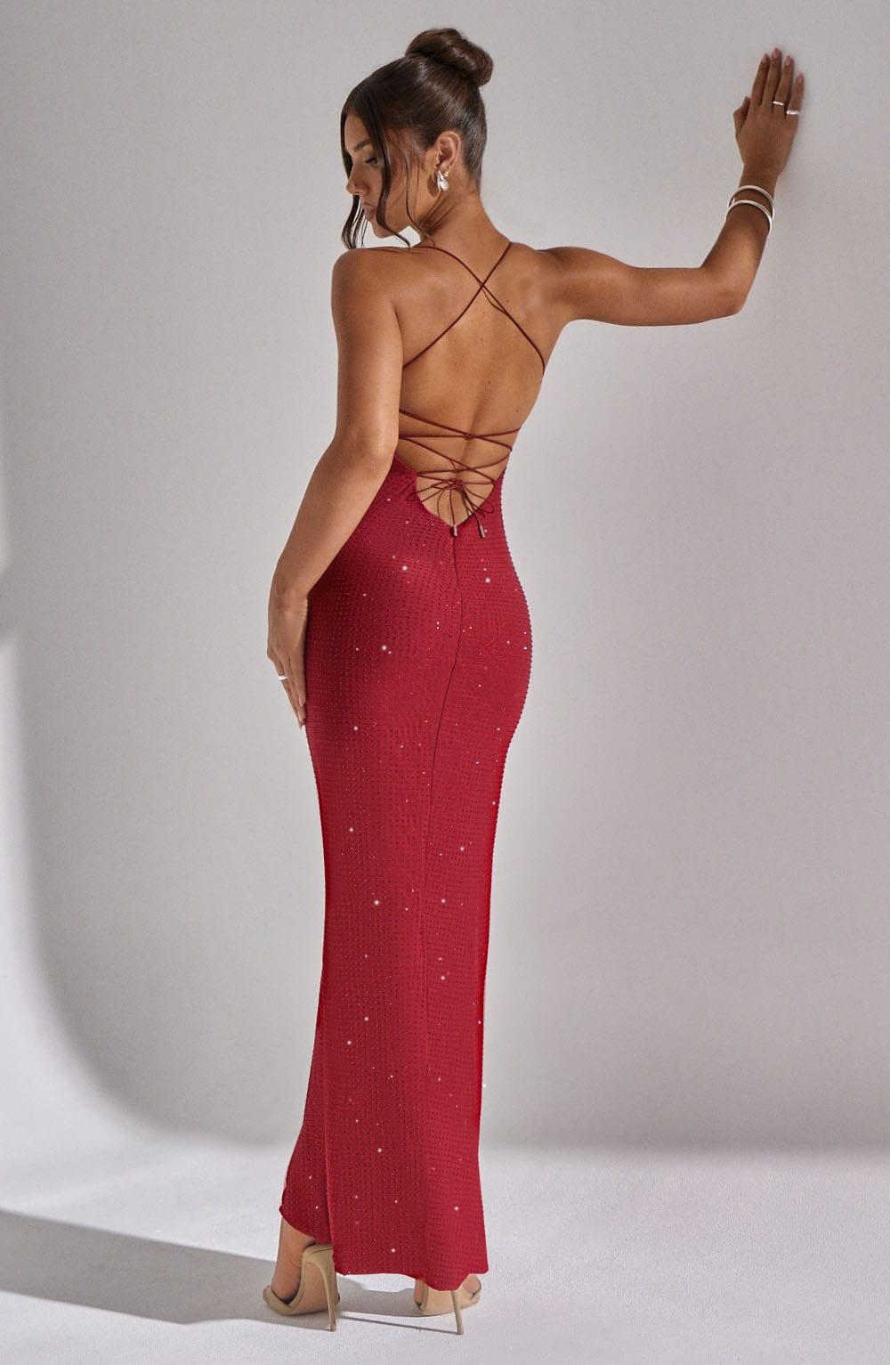 Tatum Maxi Dress - Red Product Image