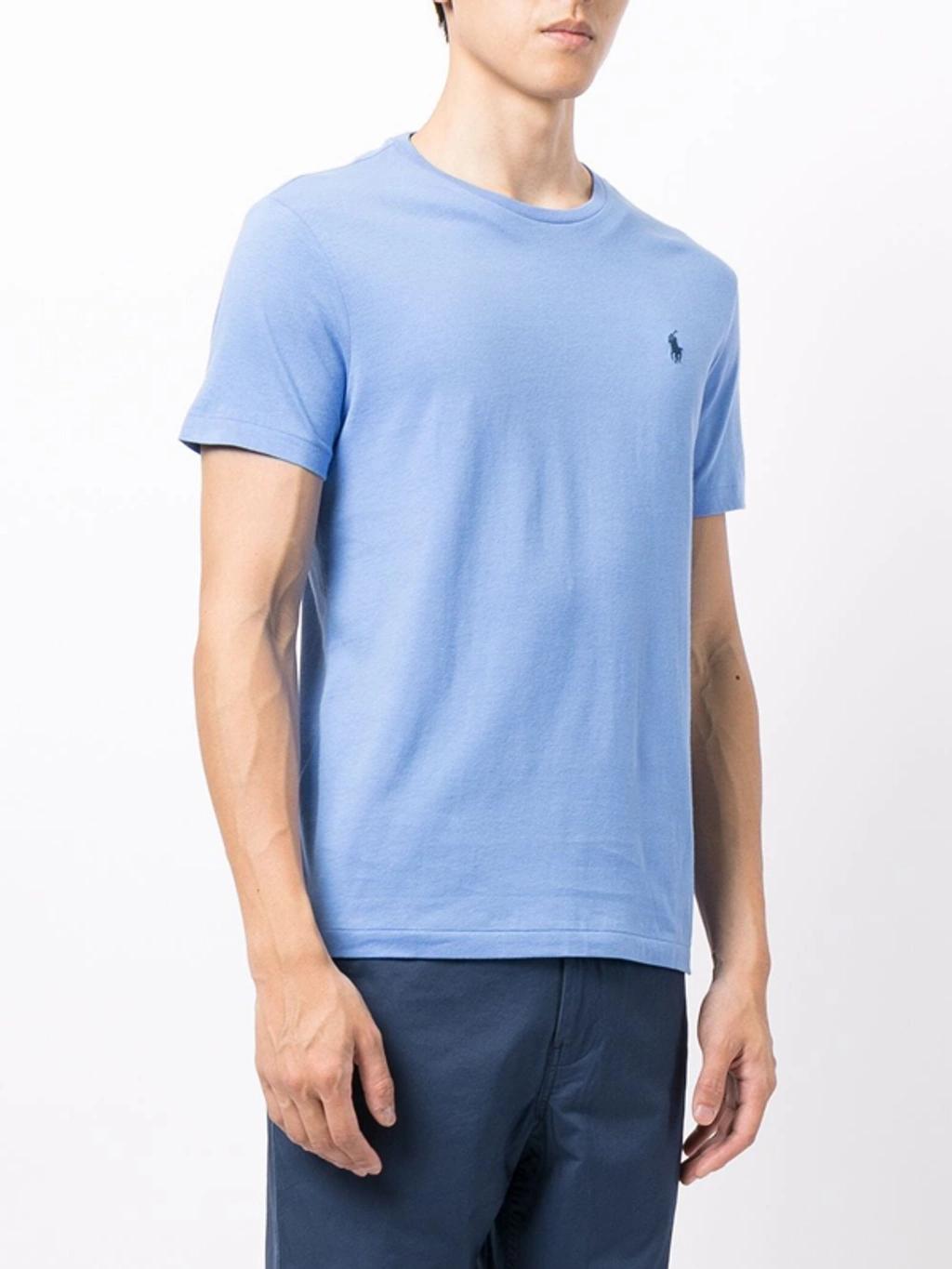 POLO RALPH LAUREN Logo Embroidery T-shirt In Blue Product Image