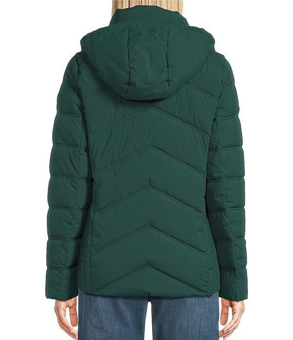 MICHAEL Michael Kors Quilted Stand Collar Hooded Water Resistant Zip Front Down Puffer Jacket Product Image