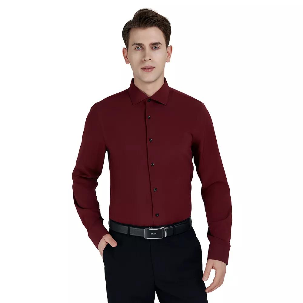 Men's Bespoke Slim-Fit Wrinkle Free Performance Dress Shirt,  Product Image