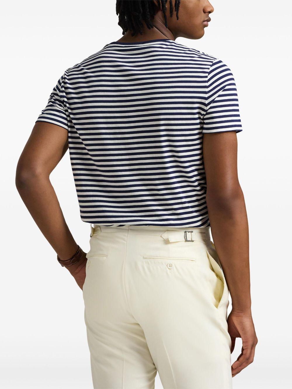 POLO RALPH LAUREN Striped Jersey T-shirt In White Product Image