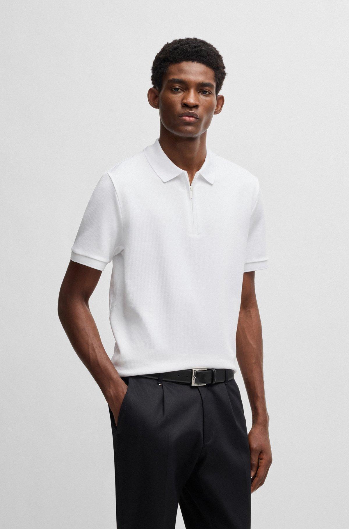 Polo shirt with seersucker structure Product Image