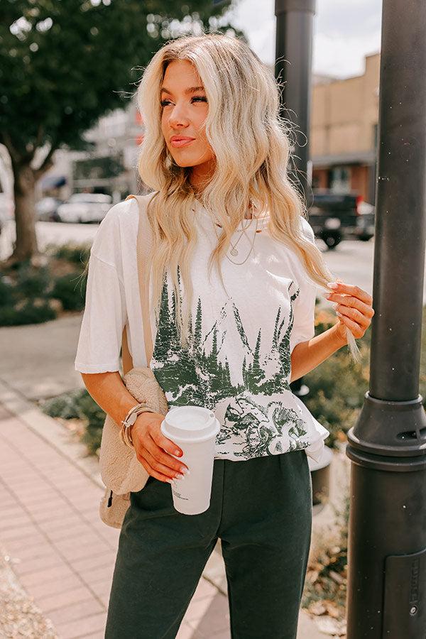 Mustang Mountain Distressed Oversized Graphic Tee Product Image