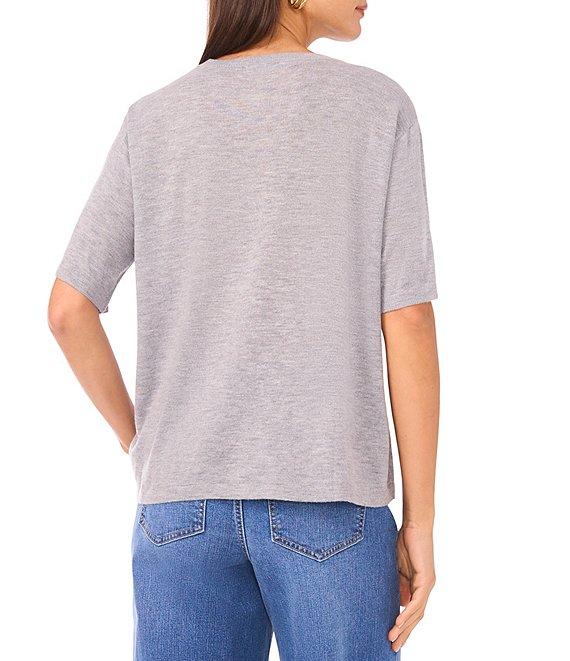 1. STATE Solid Crew Neck Pocket Short Sleeve Top Product Image