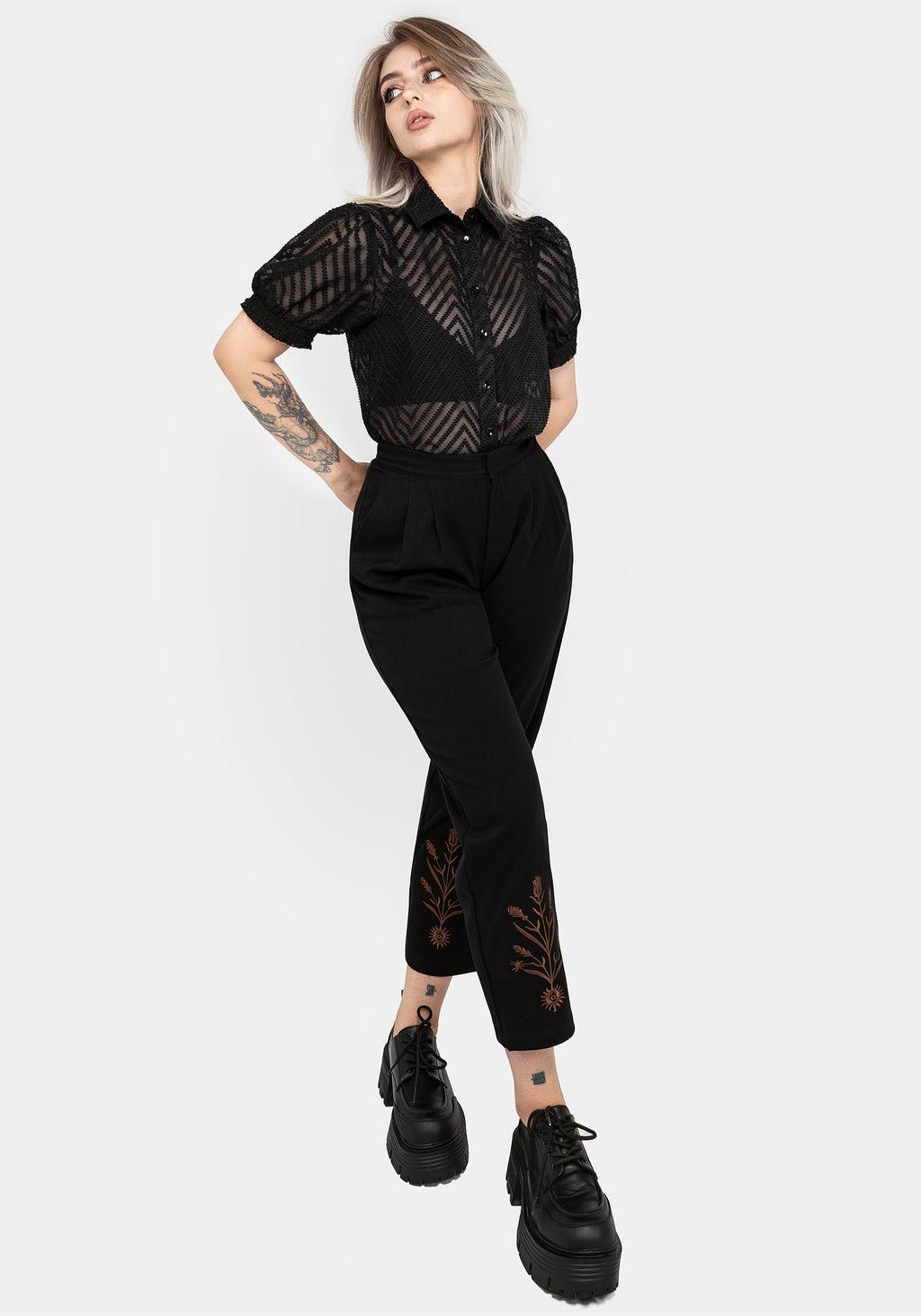 Cybele Embroidered Tapered Trousers Product Image