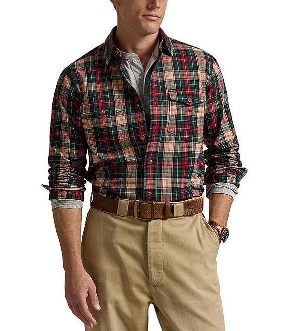 Polo Ralph Lauren Classic Fit Plaid Oxford Long Sleeve Woven Shirt Product Image