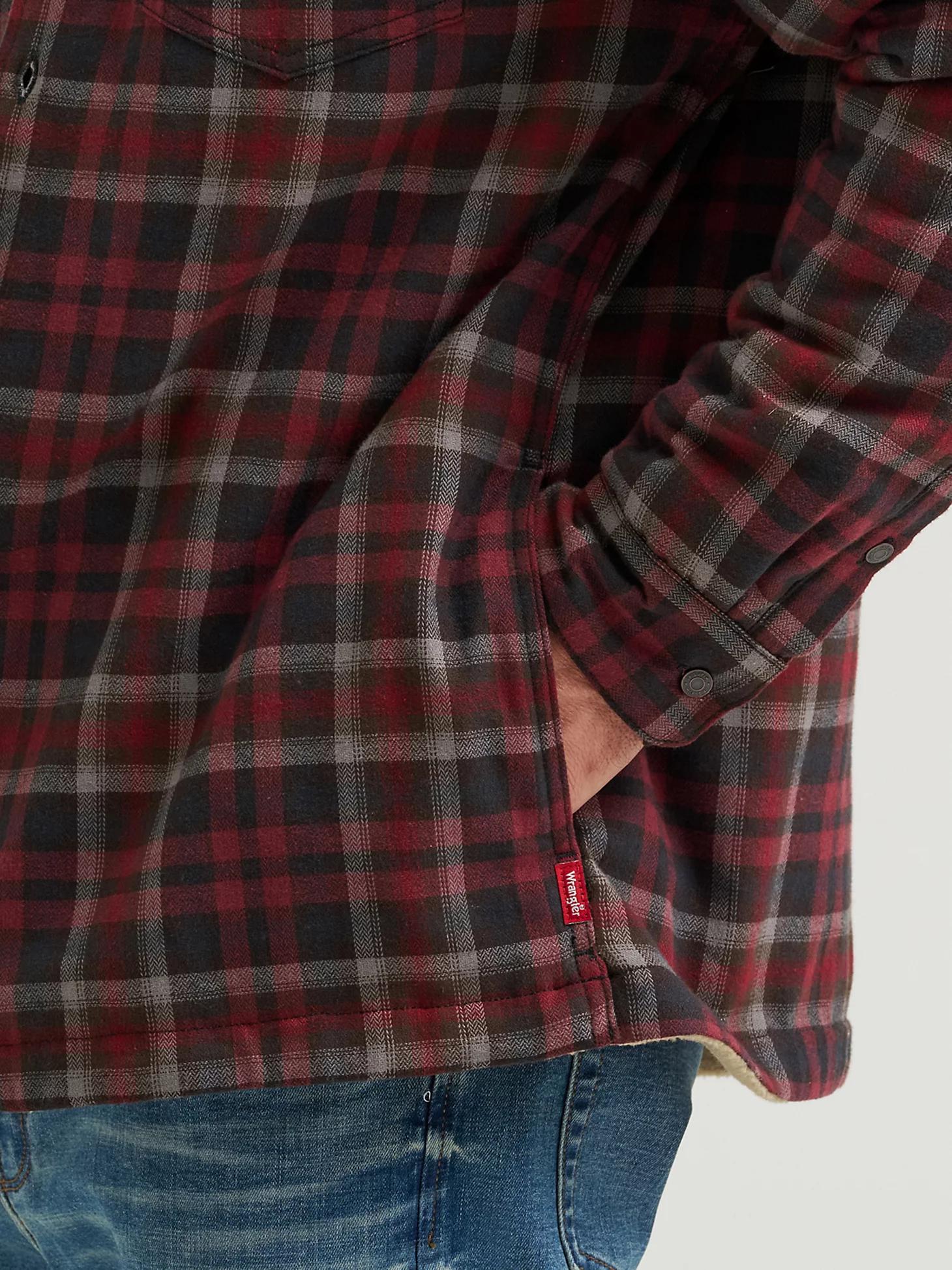 Men's Five Star Premium Plaid Sherpa Lined Shirt Jacket | Men's SHIRTS | Wrangler® Product Image
