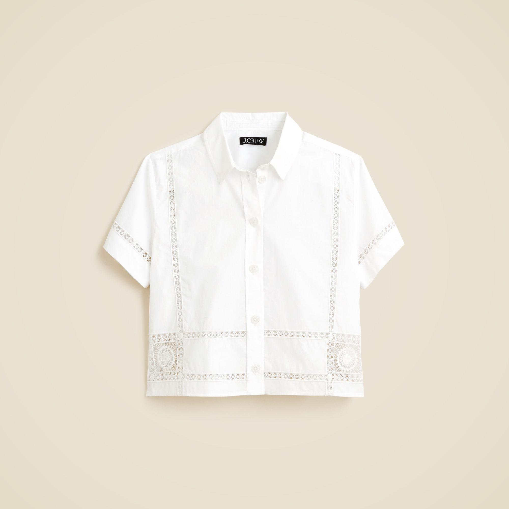 Gamine eyelet-trim shirt Product Image