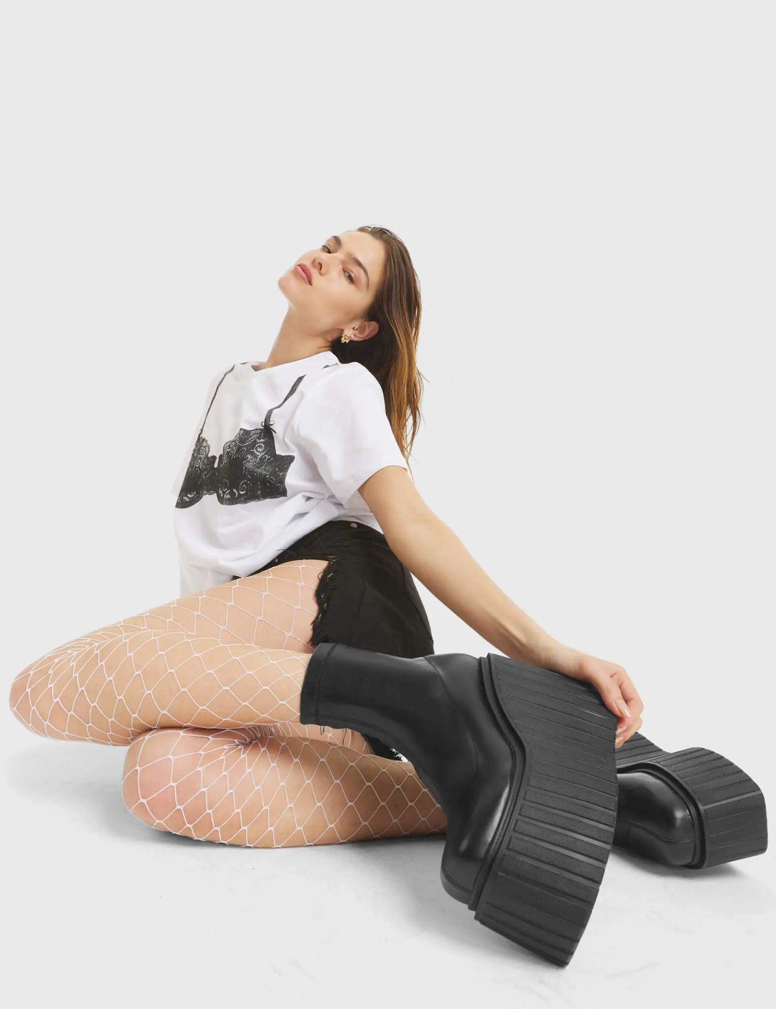 Down To Earth Chunky Platform Creeper Ankle Boots Product Image