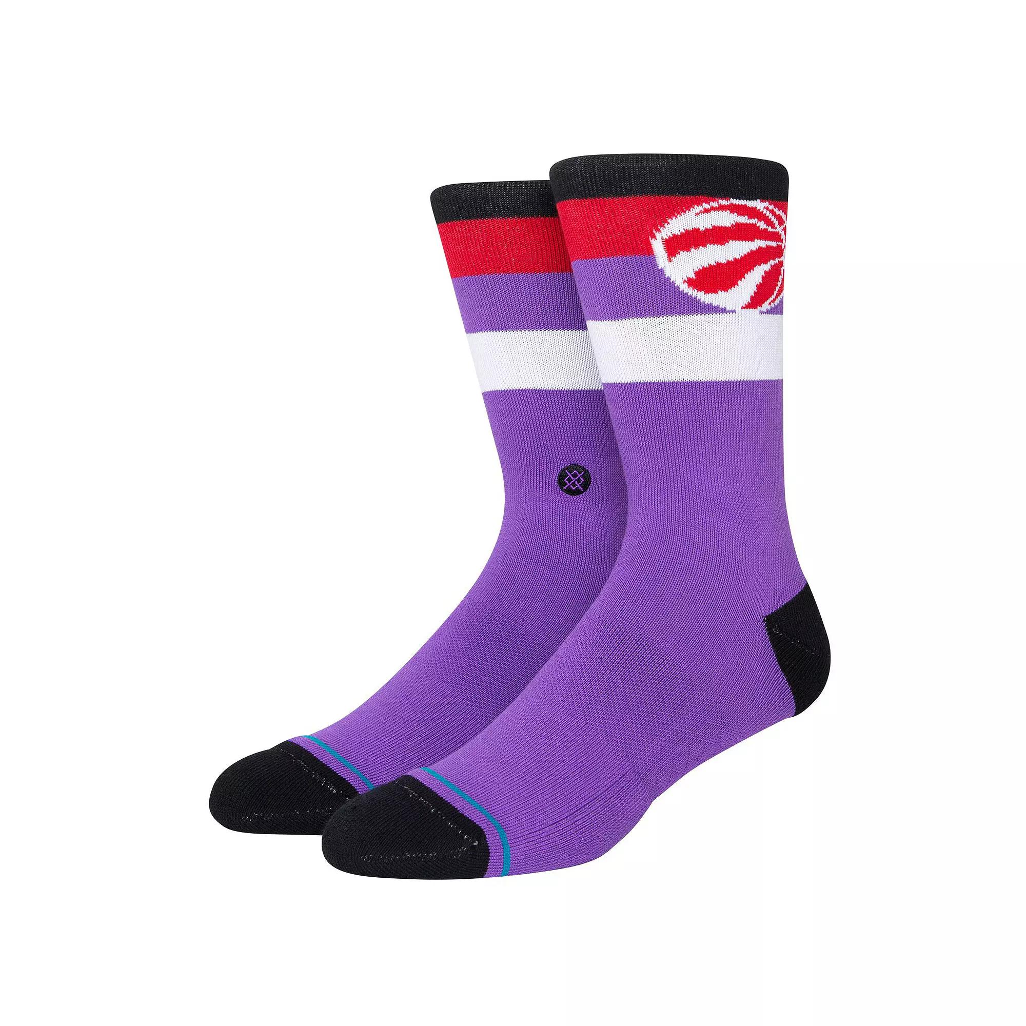 Stance Toronto Raptors Stripe Crew Socks, Men's,  Product Image