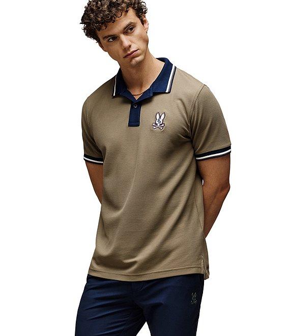 Psycho Bunny Wade Pique Short Sleeve Polo Shirt Product Image