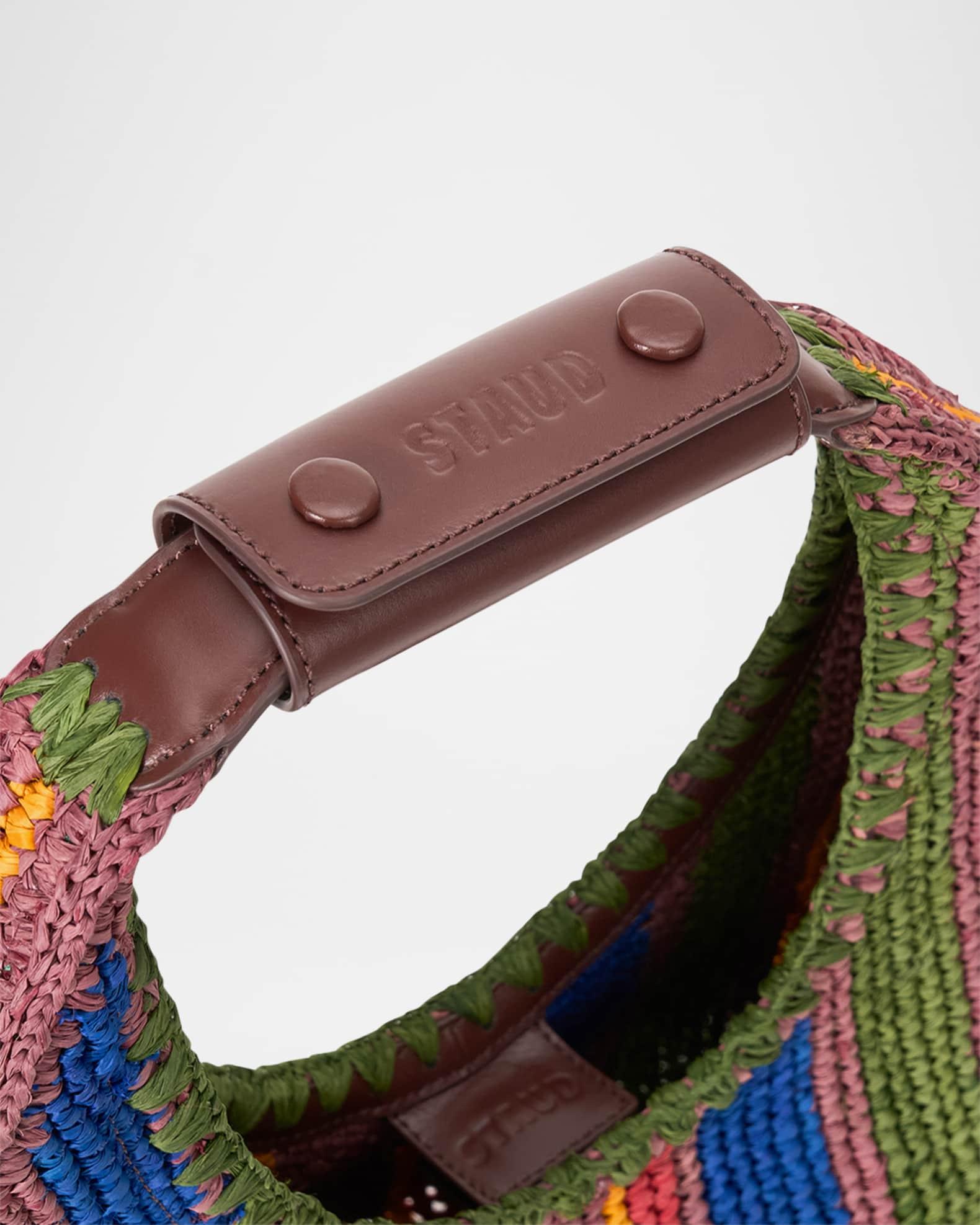 Moon Multicolor Striped Raffia Shoulder Bag Product Image