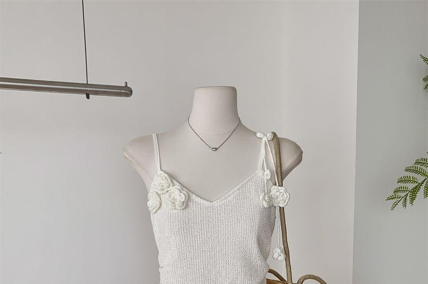 V-Neck Plain Ruffle Asymmetrical Cami Top Product Image