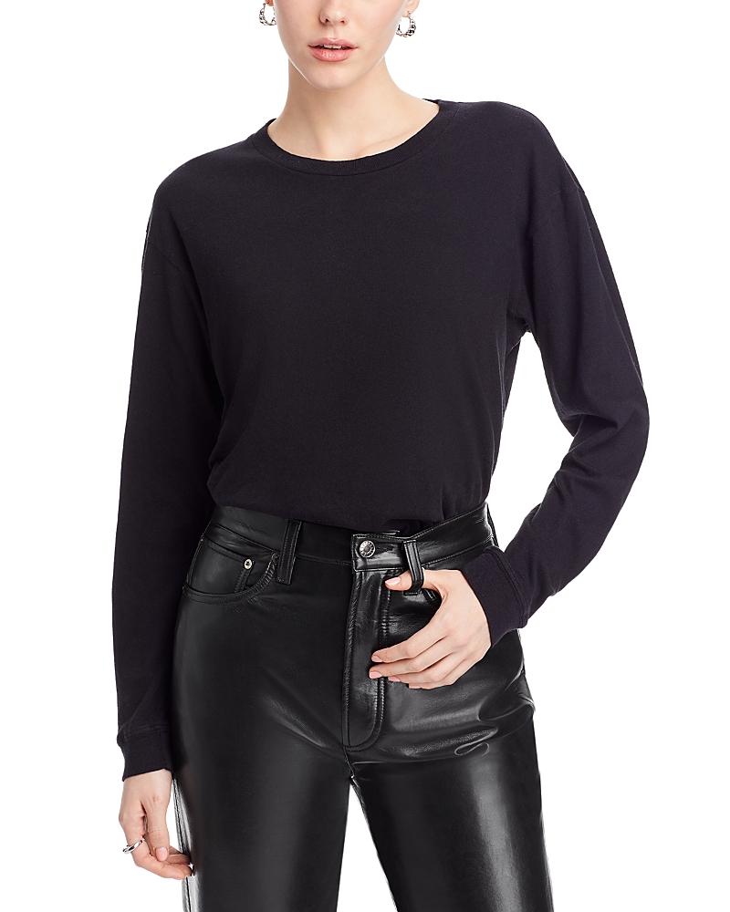 Mother The Long Sleeve Slouchy Cut Off Tee Product Image