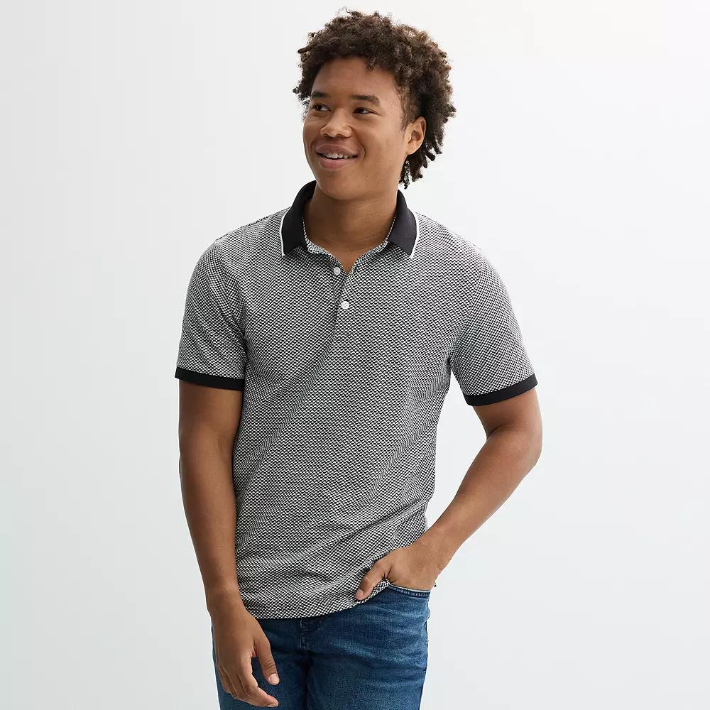 Men's Apt. 9® Jacquard Tipped Polo,  Product Image