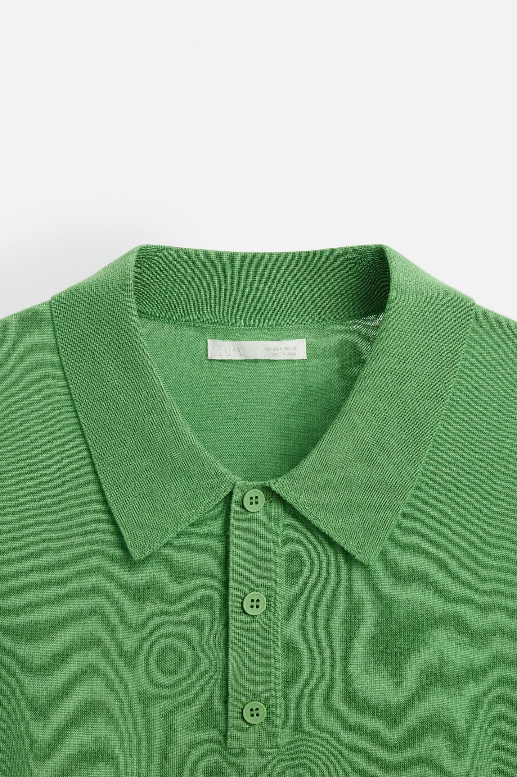 100% WOOL KNIT POLO SHIRT Product Image