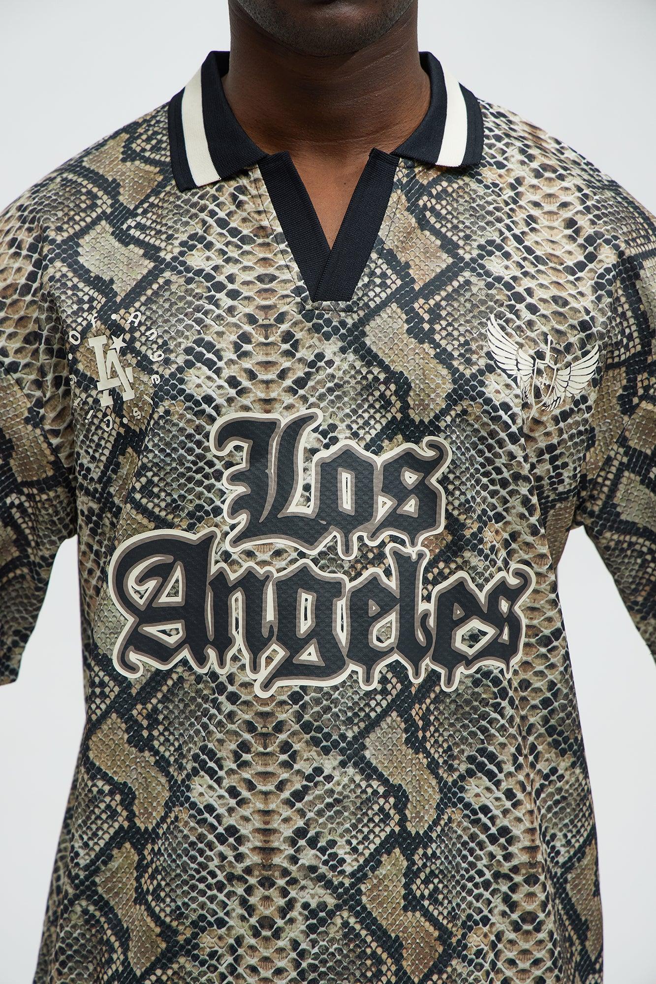 Snake LA Johnny Collar Soccer Jersey - Natural/Combo Product Image