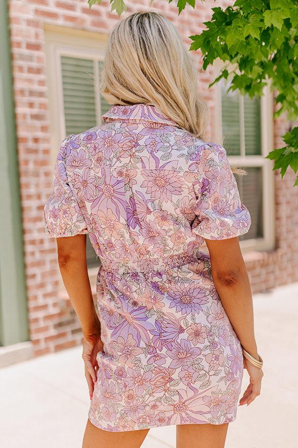 In Full Bloom Denim Mini Dress Product Image