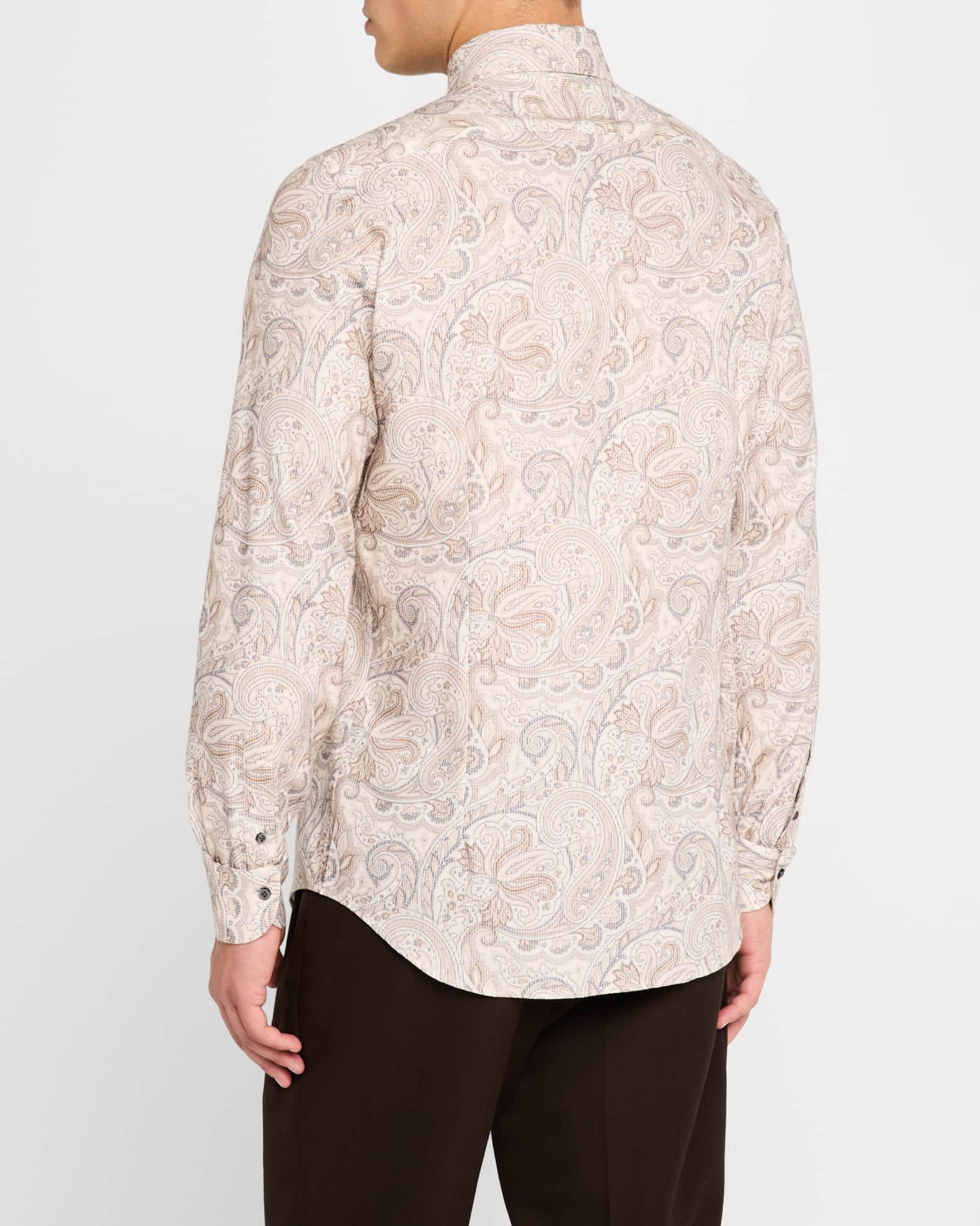 Mens Paisley Brushed Twill Sport Shirt Product Image