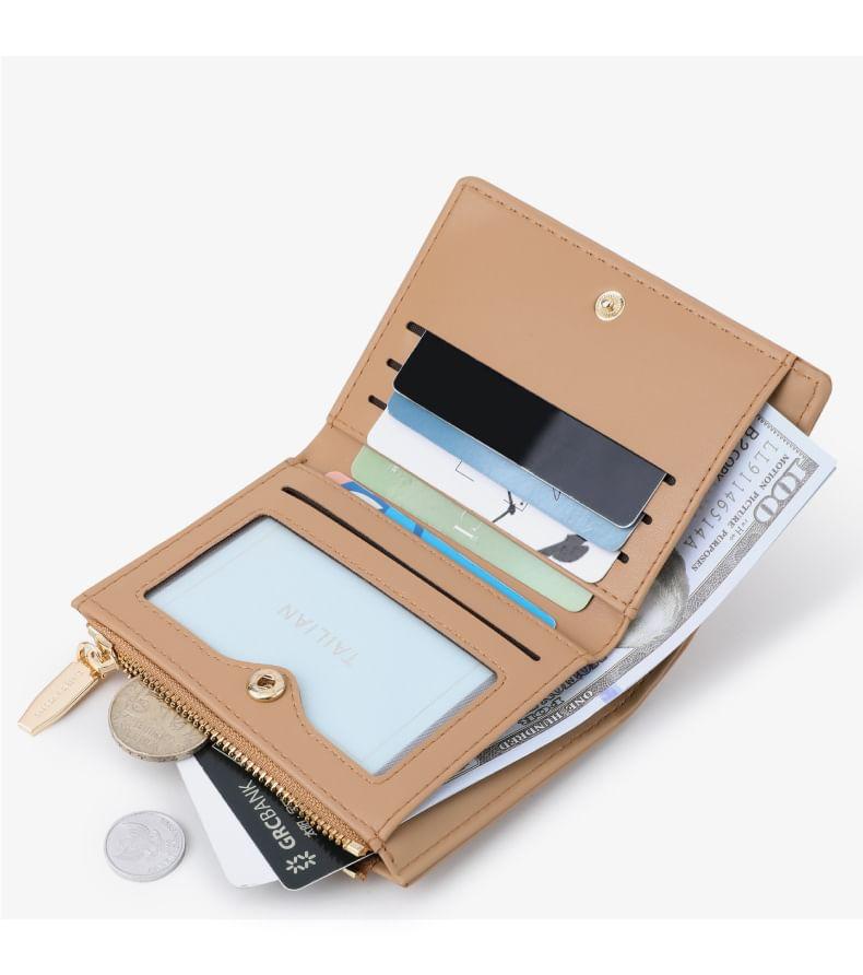 Lettering Faux Leather Card Holder Product Image