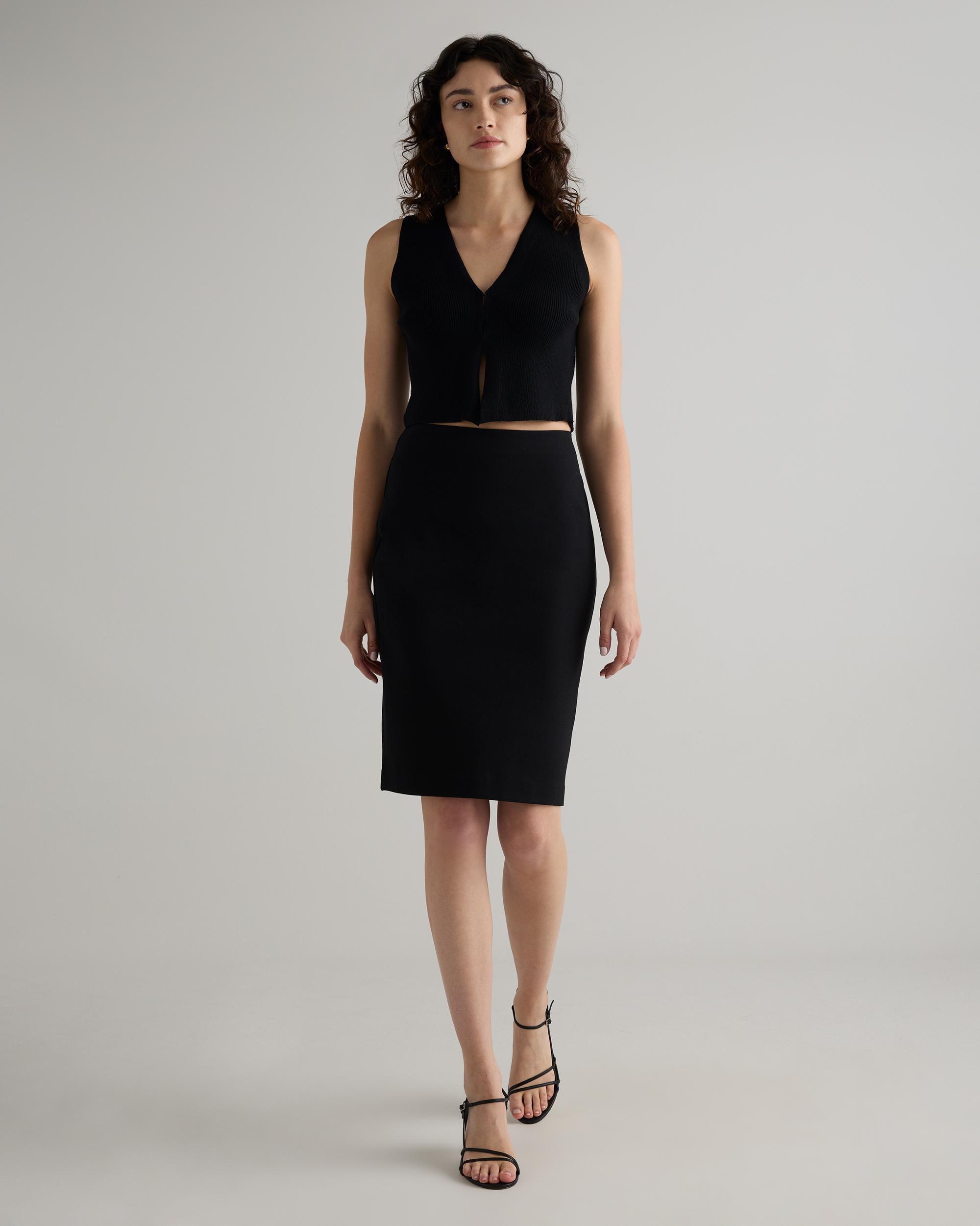 Quince | Women's Ultra-Stretch Ponte Pencil Skirt Rayon Product Image