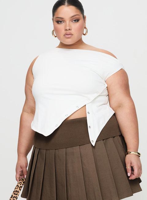 Karre Off The Shoulder Top White Curve Product Image