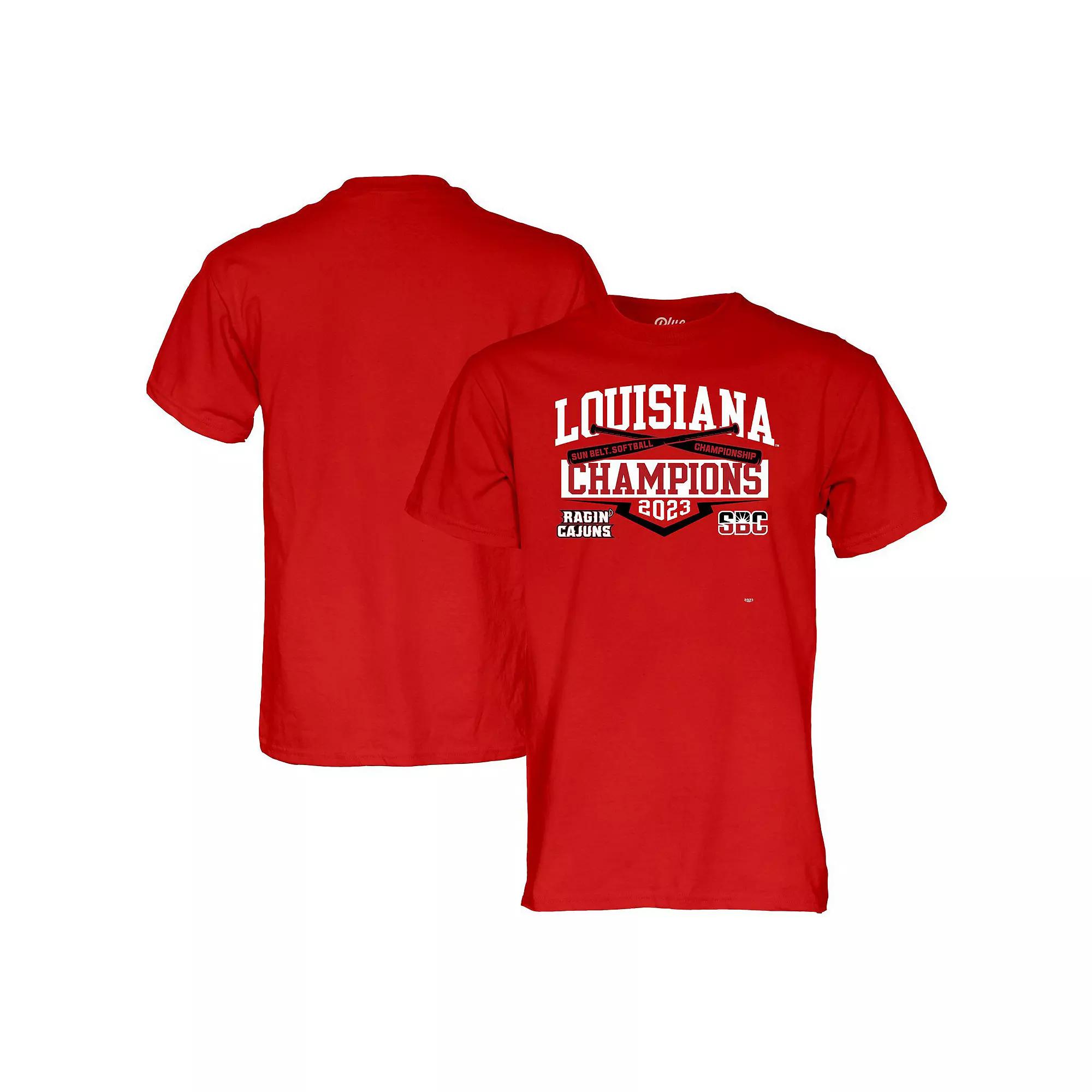 Men's Blue 84 Cardinal Louisiana Ragin' Cajuns 2023 NCAA Sunbelt Softball Conference Tournament Champions T-Shirt,  Product Image