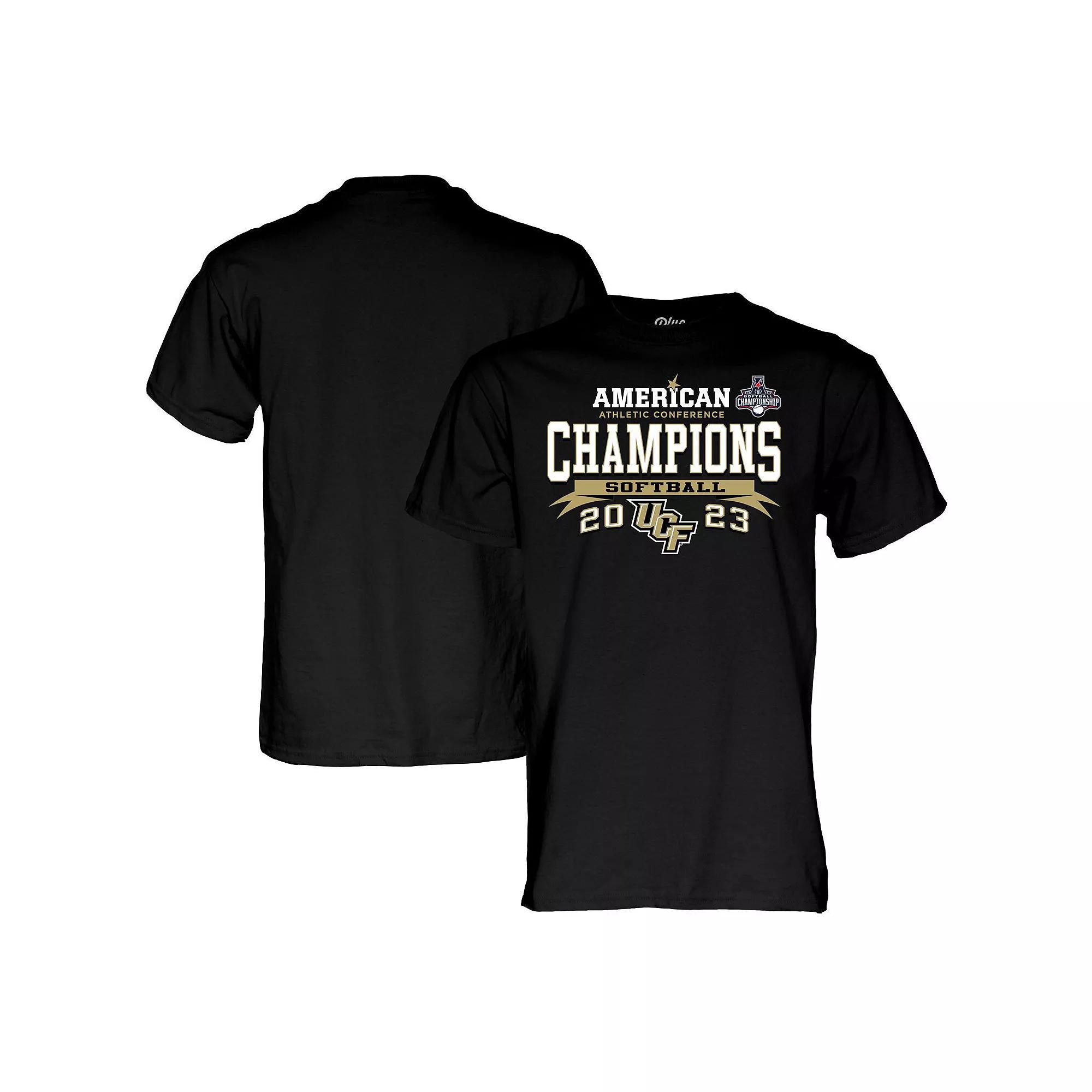 Men's Blue 84 Black UCF Knights 2023 AAC Softball Conference Tournament Champions Locker Room T-Shirt,  Product Image