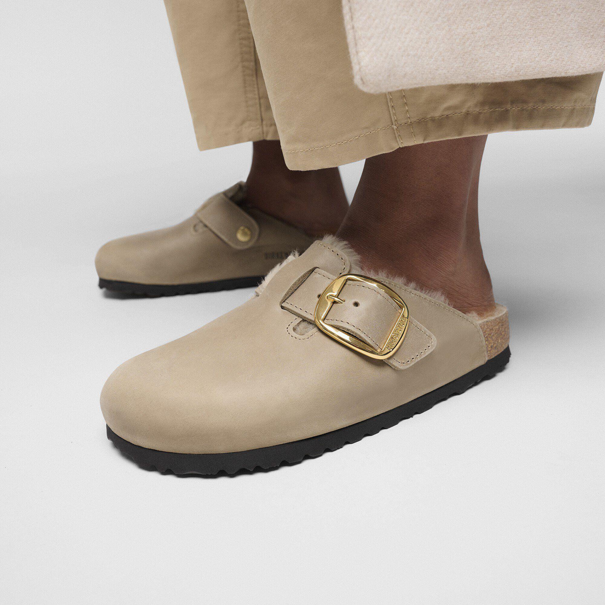 Boston Big Buckle Shearling Natural Leather Oiled Product Image