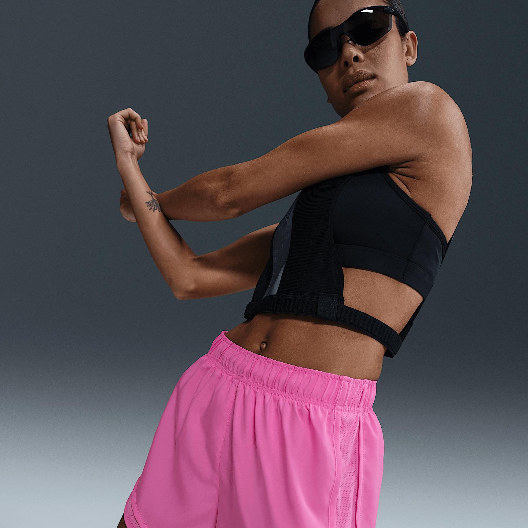 Nike Womens Tempo Dri-FIT Mid-Rise Brief-Lined Running Shorts | HM6096-017 Product Image