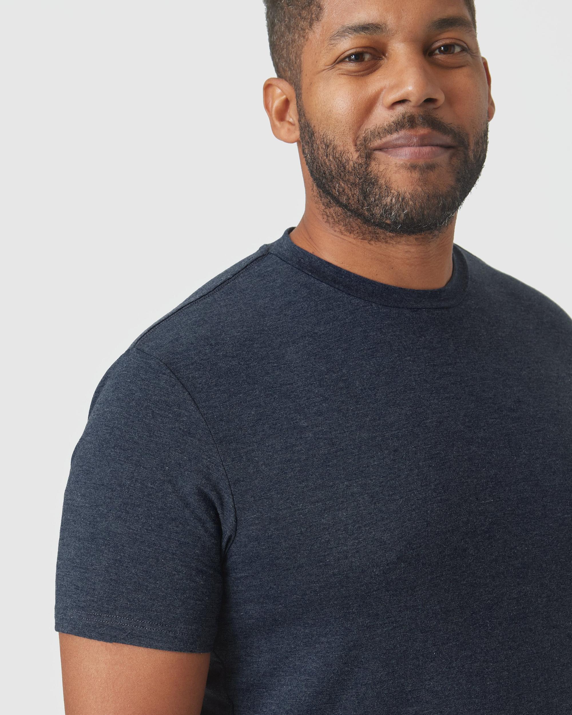 Heather Navy Short Sleeve Loungewear Tee Product Image