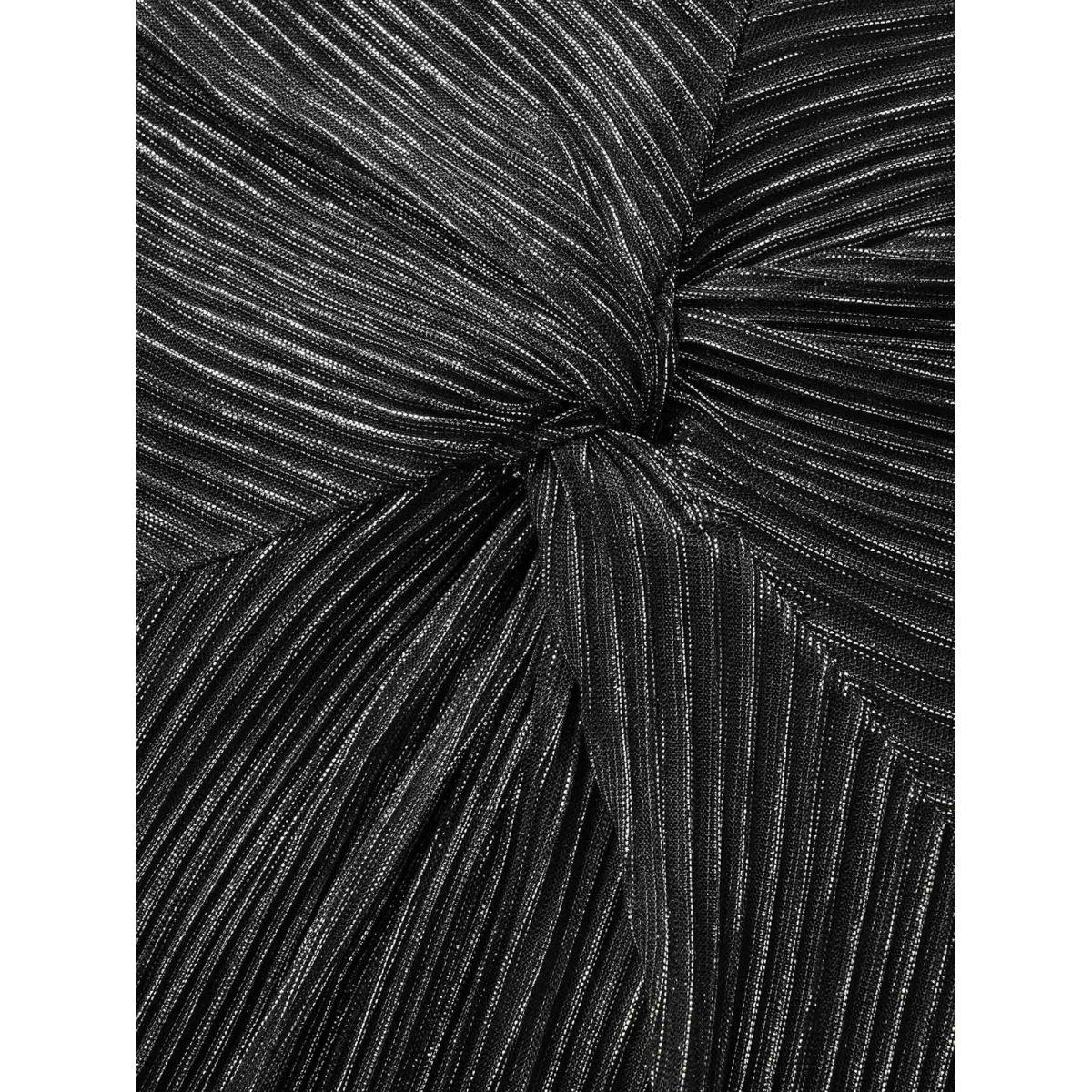 Plus Size Texture Twist Front See Through Dress Black Women Cocktail Twist V-neck Short sleeve Curvy BloomChic 28/5X Product Image