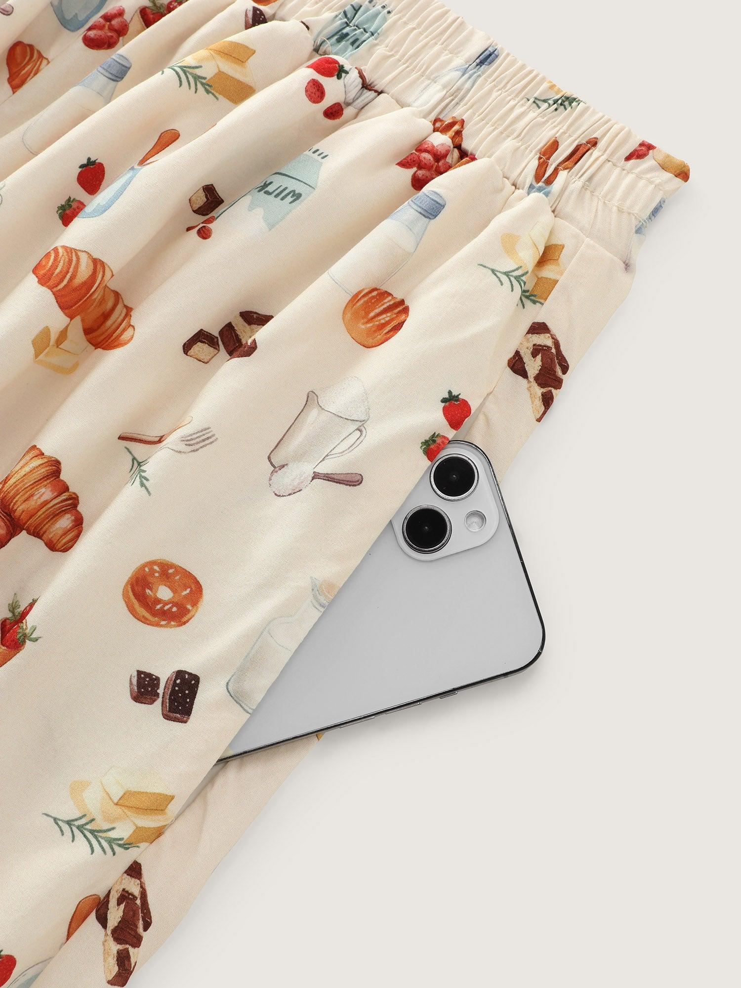 Supersoft Butter Croissant Print Lounge Set Female Product Image
