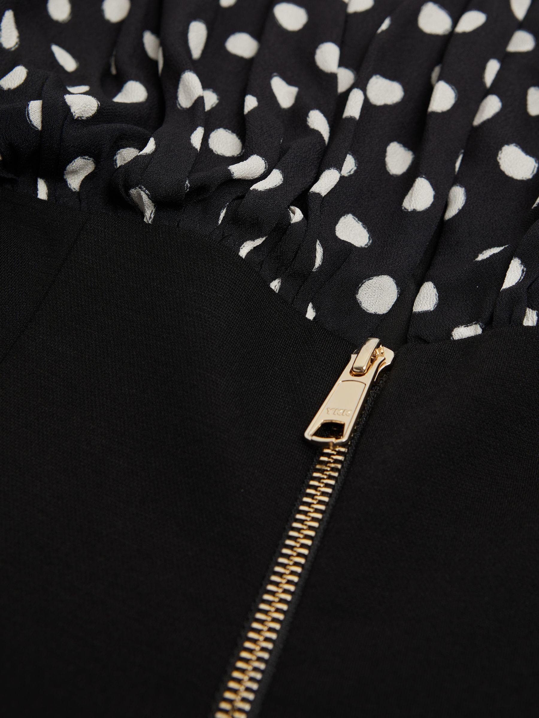 Florere Polka Dot Mini Skater Dress in Black Product Image