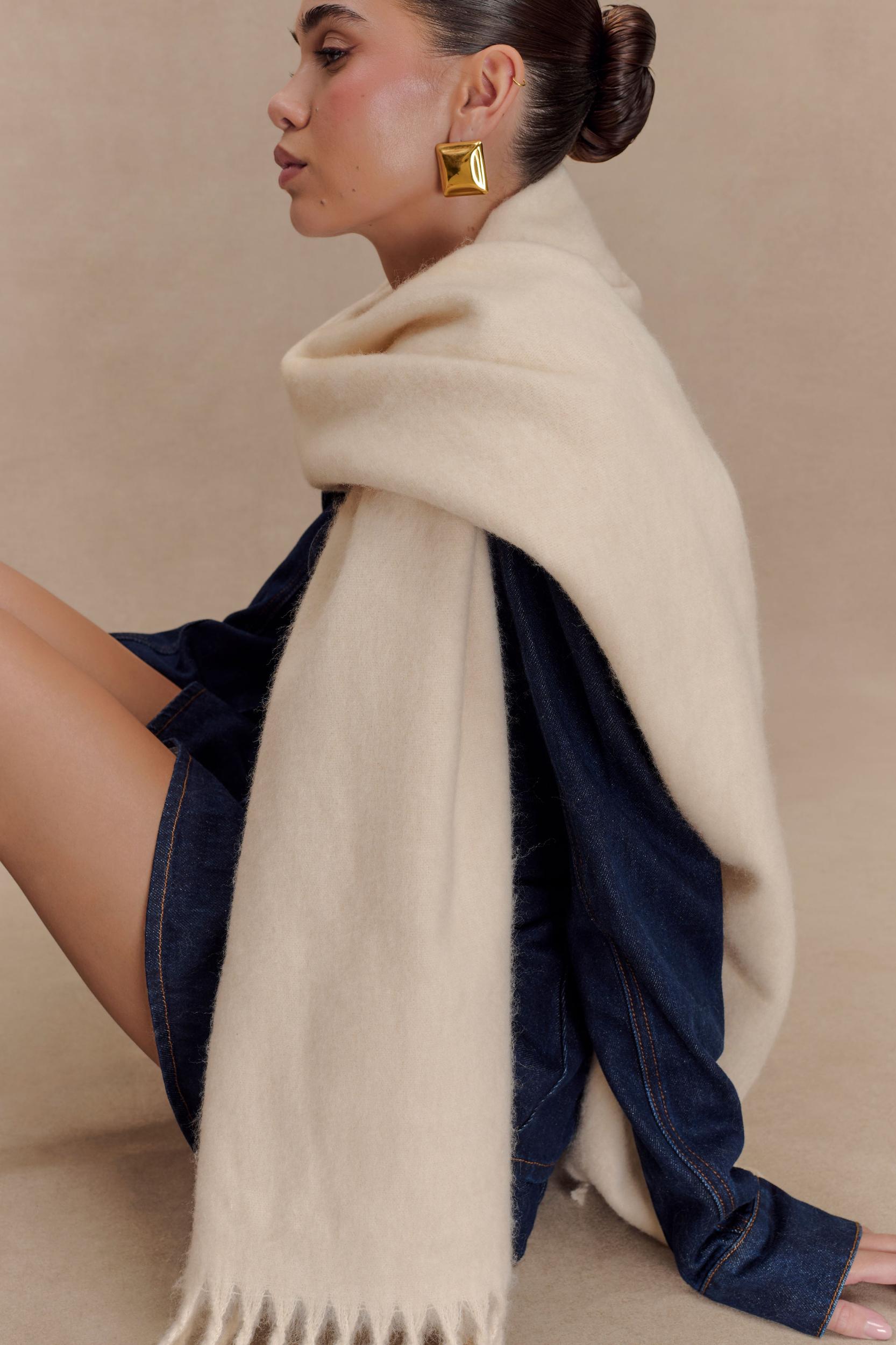 MESHKI Knit Scarf - Oat Product Image